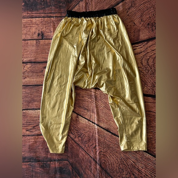 Men's Gold Harem MC Hammer Pants - Picture 2 of 10